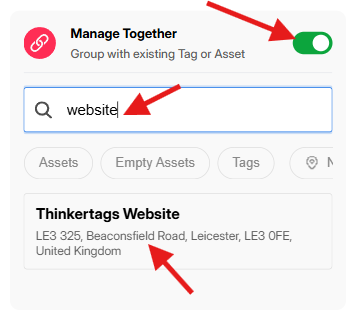 Hantera ihop - Tillgångar